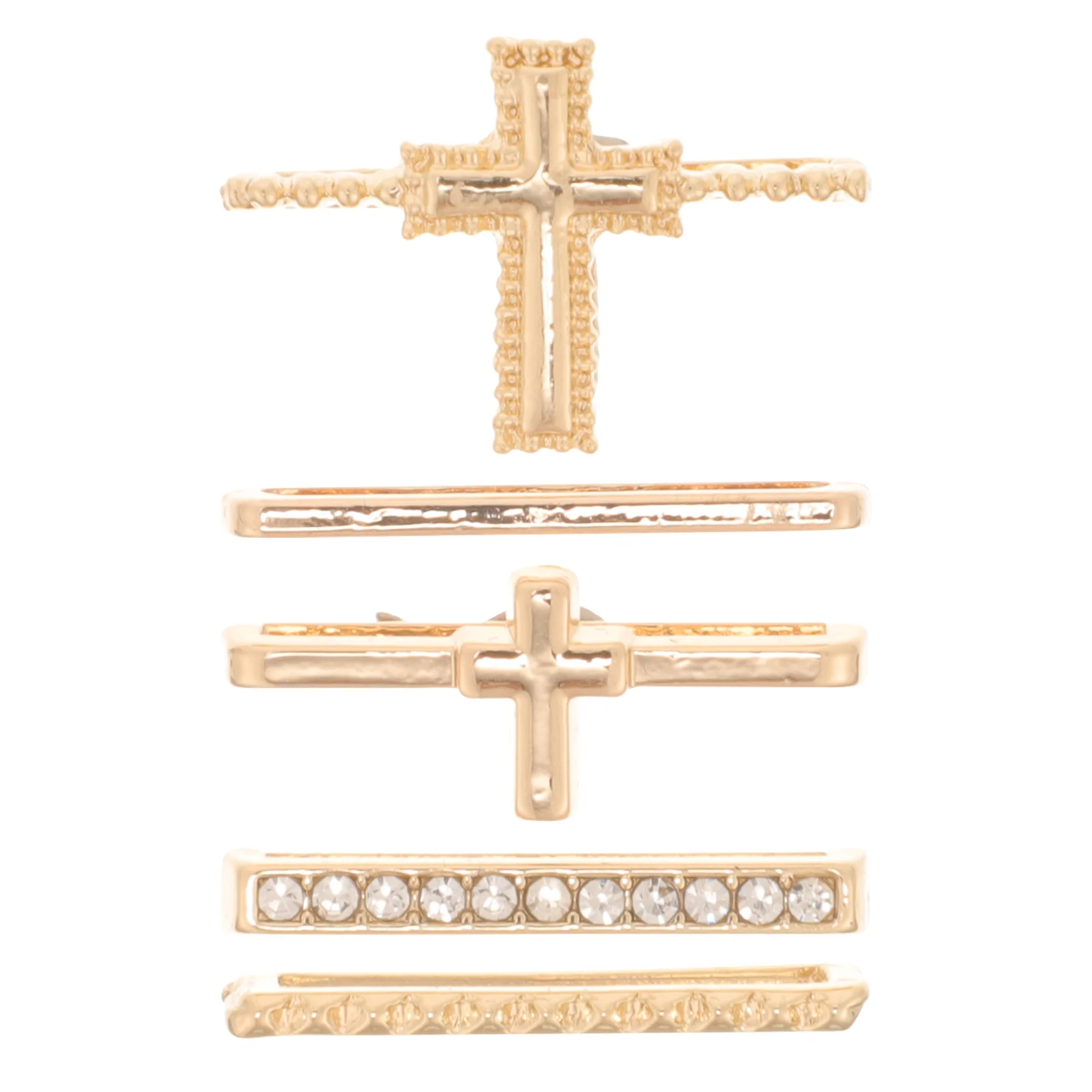 

5Pcs Watch Band Rings Unique Chic Metal Charms Cross Decor Exquisite Watch Strap Ornaments Watchband Charms Watchband Rings