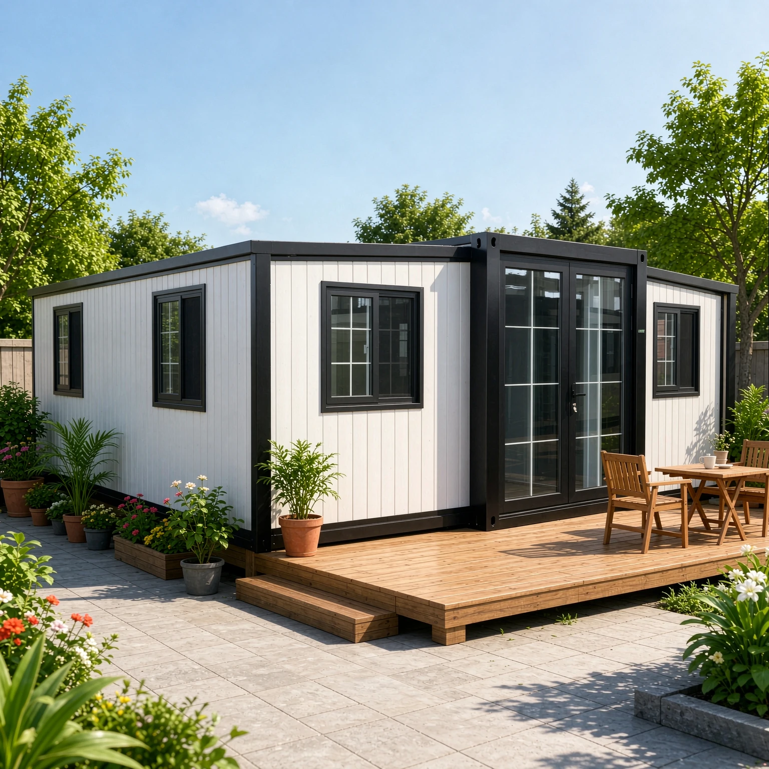 20ft 40ft Expandable Folding Container House Backyard Studio Prefabricated Villa Hurricane Earthquake Resistant Mobile Tiny Home