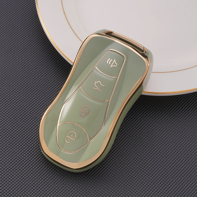 TPU Car Key Case Holder Shell Auto Remote Shell Holder Protection For Geely Tugella 2020 Boyue Atlas Pro Gili Tugella