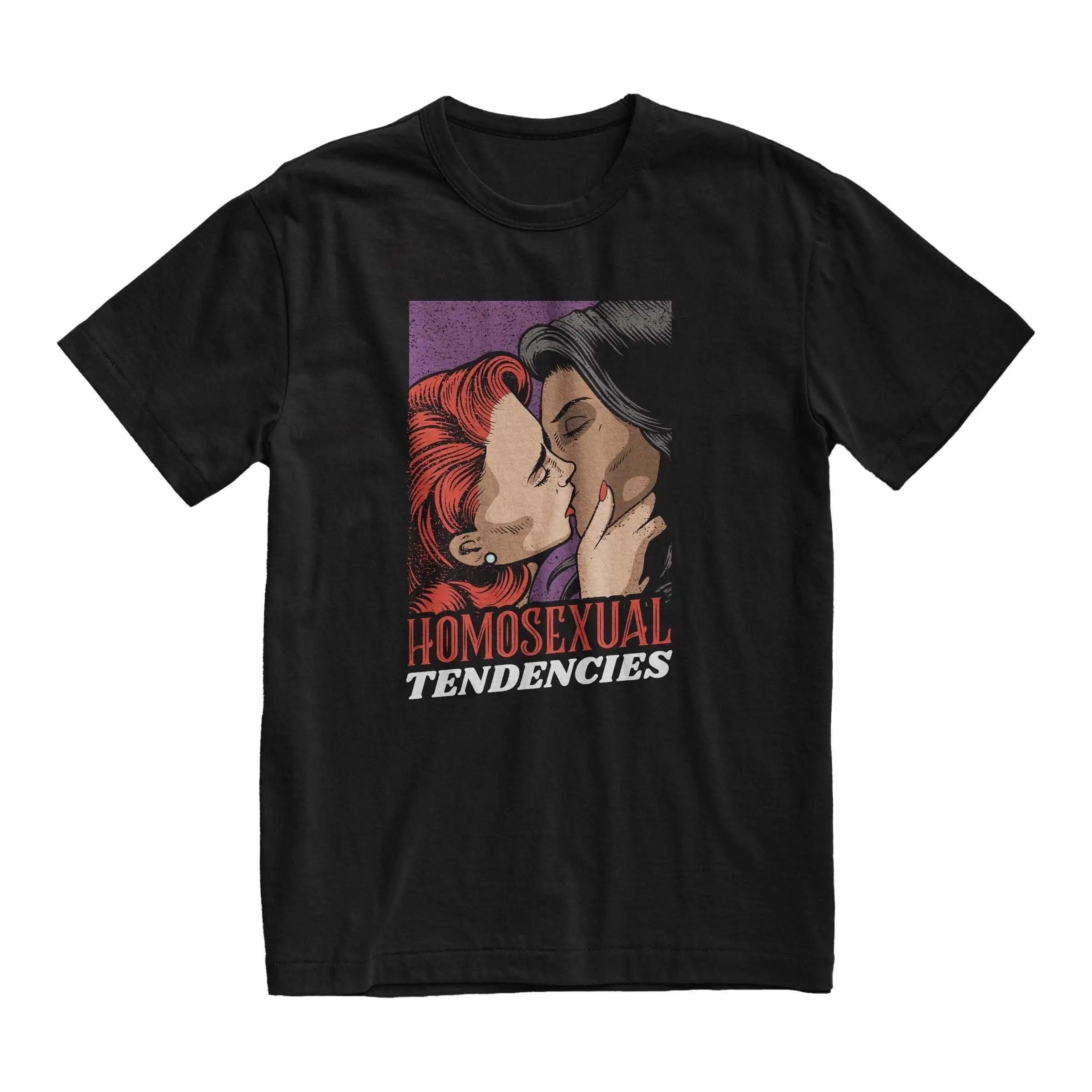 Homosexual Tendencies Retro Comic T Shirt Lesbian Gay Bisexual Top Pride s