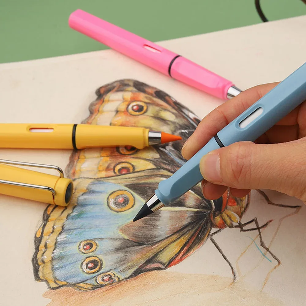 Colorful Eternal Pencil Creative Technology Unlimited Writing Pencil No Ink Novelty Art Painting Pen Replaceable Stationery