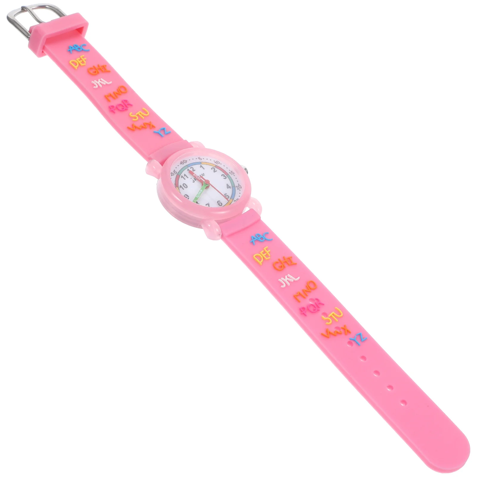 Waterproof Cartoon Pattern Watch Durable Adjustable Strap Quartz Movement Birthday Gift for Pink