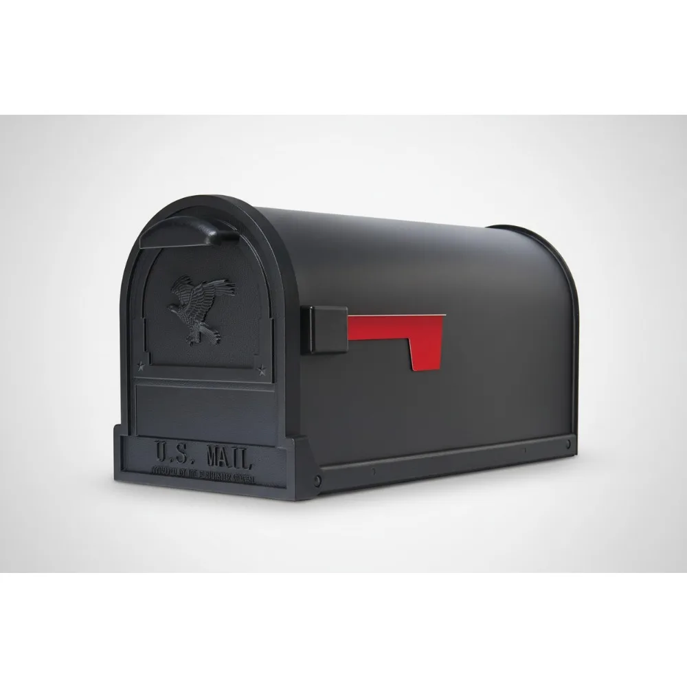 Large Capacity Galvanized Steel Mailbox, Weatherproof Post Mount for Homeowners, Easy Installation & Secure Closure