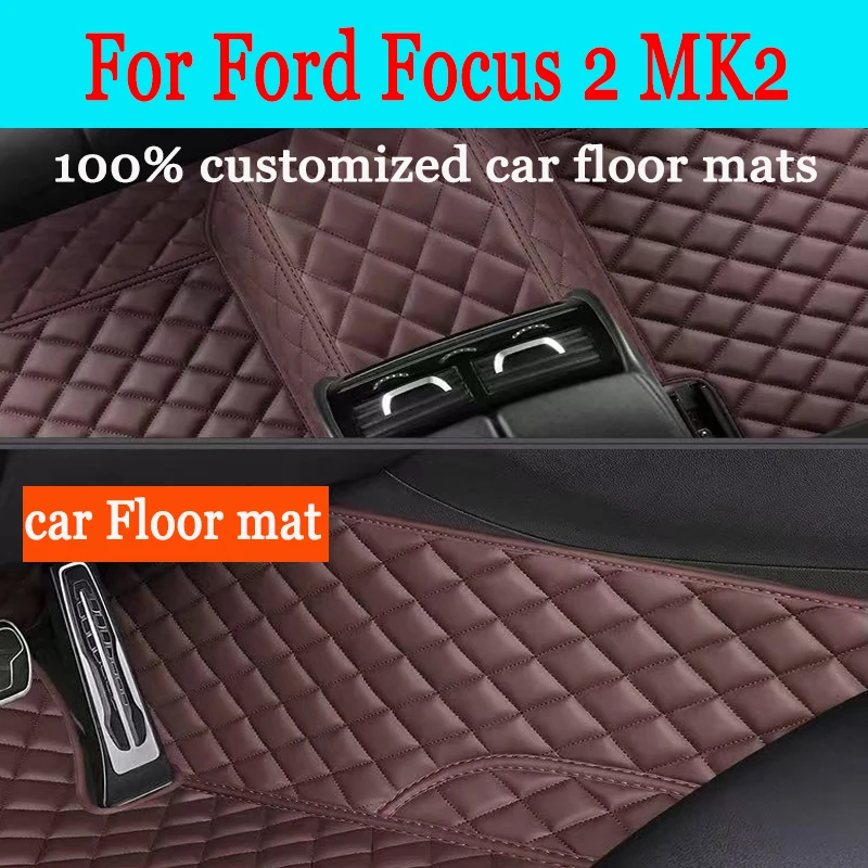 

Customized Car Floor Mat For Ford Focus 2 MK2 2007 2008 2009 Interior Accessory