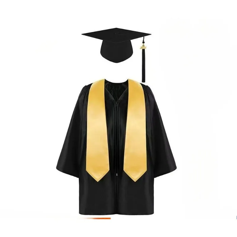

Children Shiny Graduation Outfit, Knitted Graduation Gown and Hat Set for Kindergarten Graduation Performance