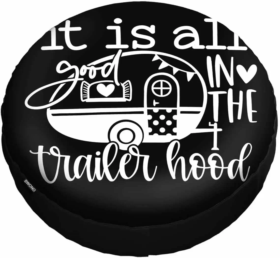 Inspirational Quotes Spare Tire Covers Wheel Guards Weatherproof Camping Trailer Universal Fits Tires for Rv SUV Truck Camper