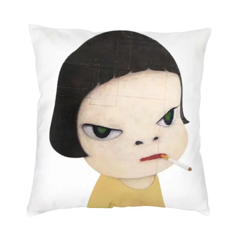 

Модная японская мультяшная манга Yoshitomo Nara квадратная наволочка для домашнего декора 3D двухсторонняя наволочка с принтом для дивана