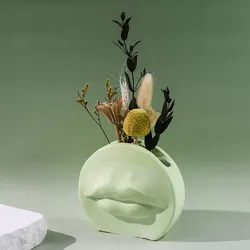 Molde de silicona enchufable para jarrón de flores y labios, caja de almacenamiento de yeso, adorno de escritorio, resina epoxi, herramienta de decoración artesanal para el hogar