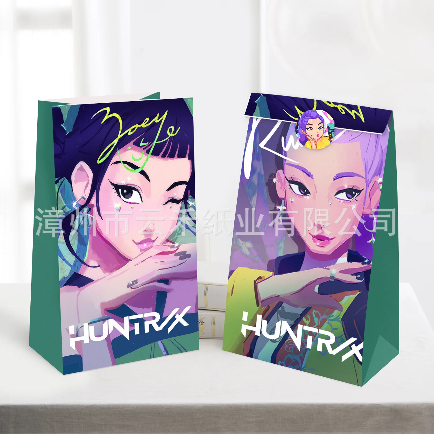 12/24 pçs/set kpop caçadores de demônios fontes de festa de aniversário crianças festa tratar caixas doces presente sacos favores para festa temática decorati
