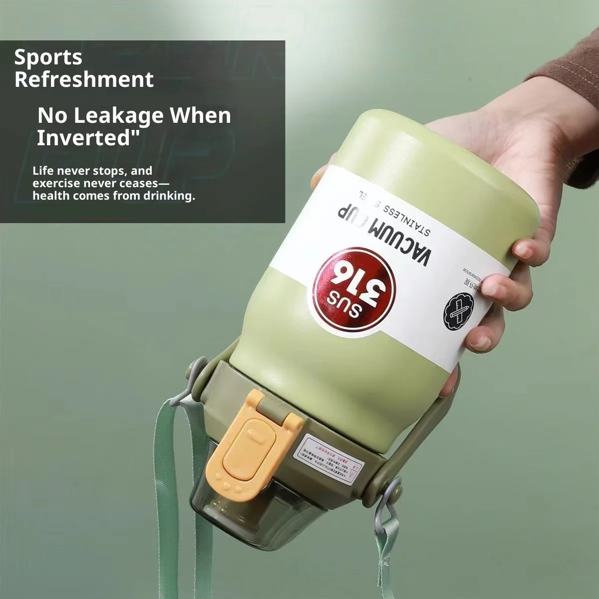 زجاجات مياه عازلة ذات سعة كبيرة، إبريق ماء 44/50 أونصة مع مقبض وغطاء صنبور خالٍ من مادة BPA، حرارية آمنة للاستخدام في غسالة الأطباق #4