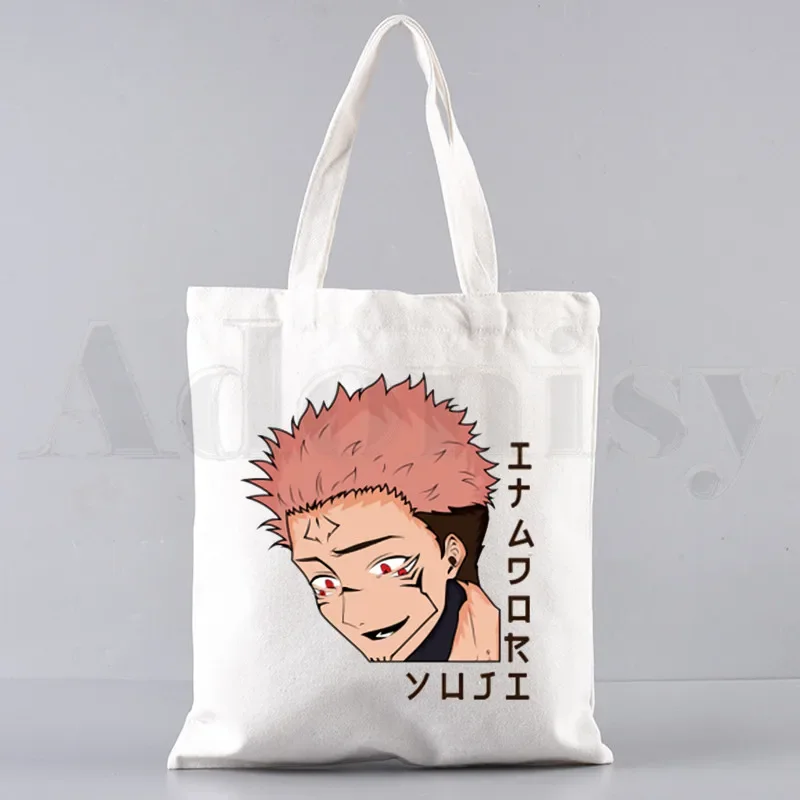 Jujutsu Kaisen Yuji Itadori Ryomen Sukuna Harajuku Handbags Shoulder Bags Casual Shopping Girls Handbag Women Elegant Canvas Bag