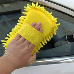 Auto Wash Microfiber Chenille Car Wash Sponge Care Washing Brush Pad Washing Towel Auto Gloves Styling Accessories Gadget