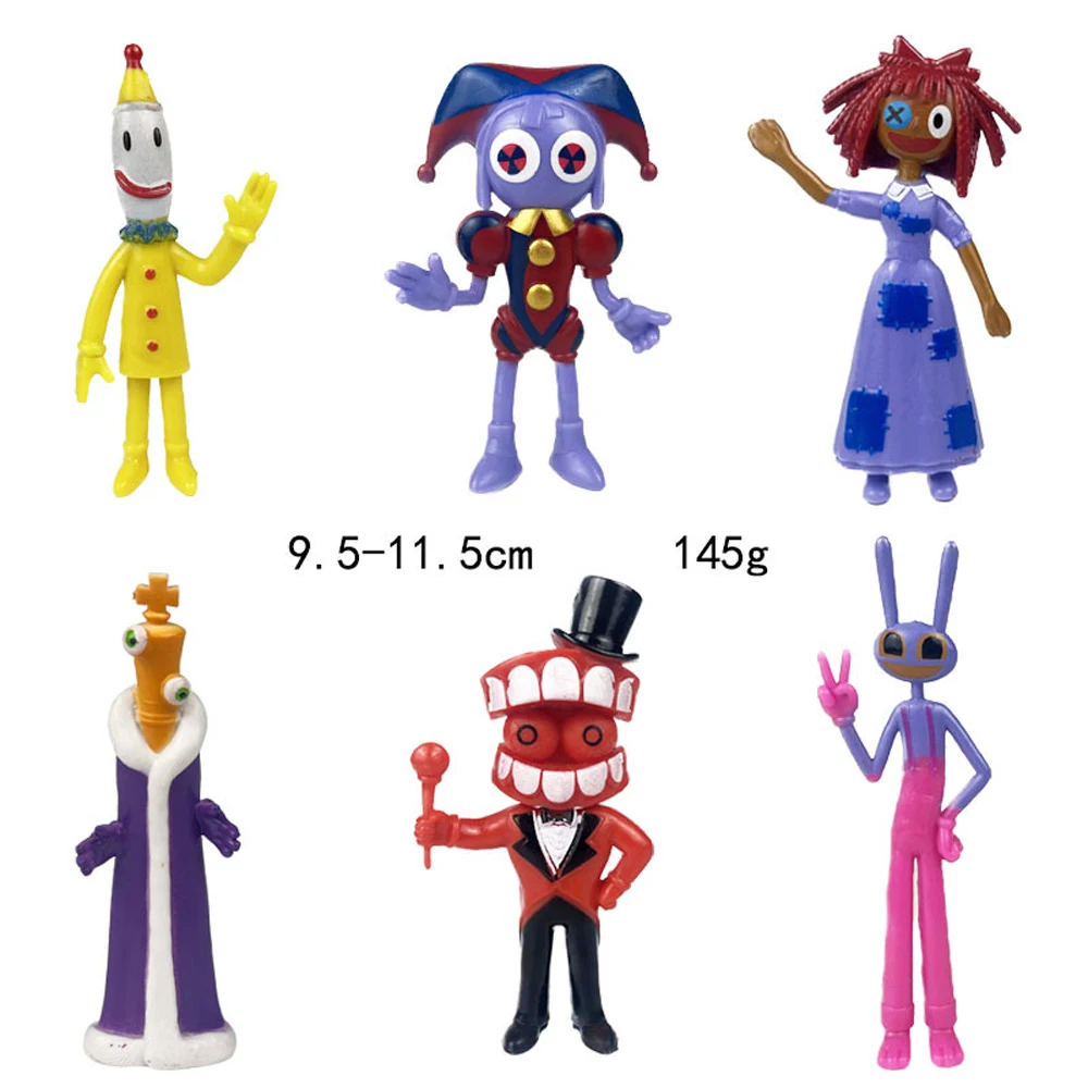 6pcs/set J Comic Anime Creative Amazing Digital Circus Pomni Jax Ragatha Zooble Figure Model Gift