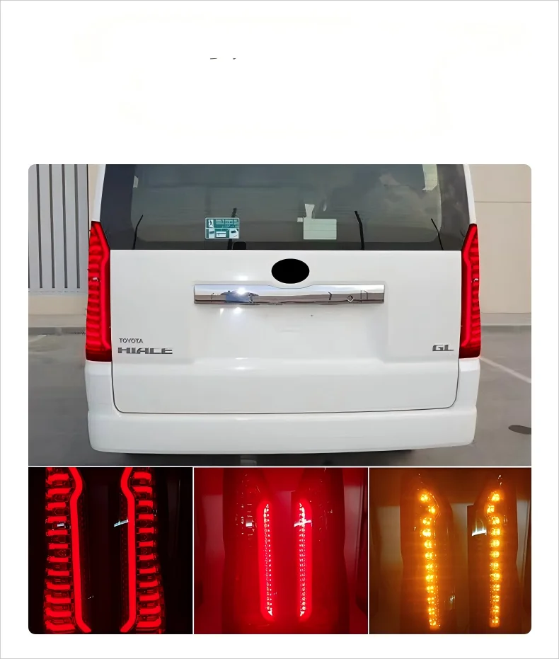 

LED Tail Light Assembly For Toyota Hiace 2019 -2021 Tail Brake Light Signal Lamps Reverse Rear Fog lamp