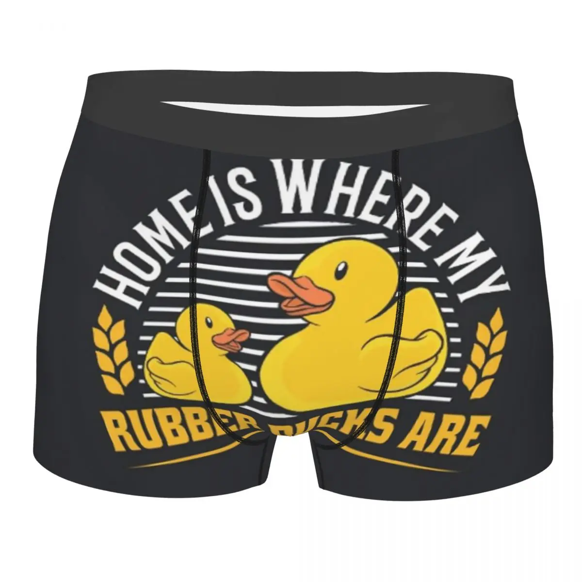 cartoon Yellow Duck Men's Boxer Briefs Highly Breathable Underpants Top Quality Print Shorts Gift Idea