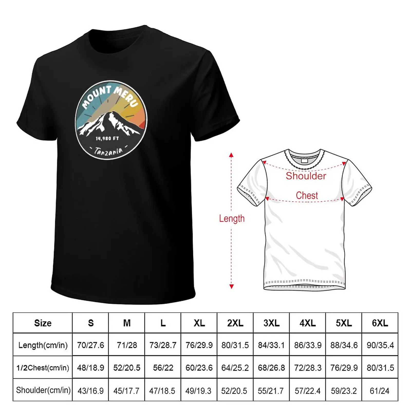 Hiking Mount Meru Tanzania T-Shirt man clothes t shirt man mens big and tall t shirts