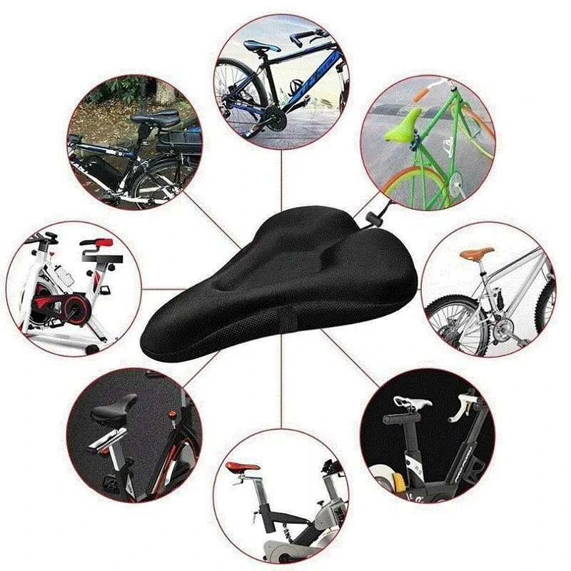 3D Soft Thickened Bicycle Seat Breathable Bicycle Saddle Seat Cover Comfortable Foam Seat Mountain Bike Cycling Pad CushionCover