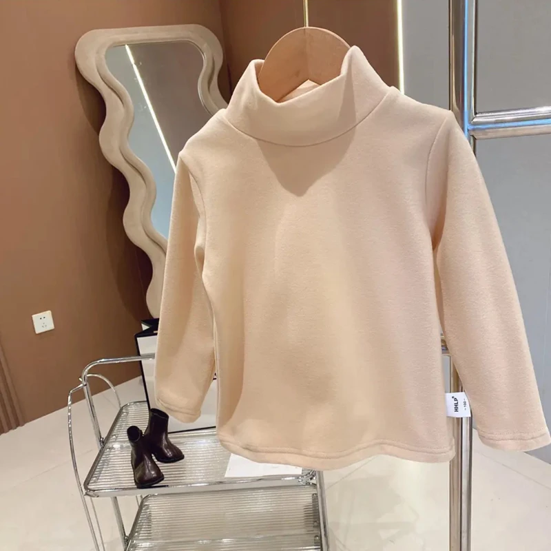 Autumn Winter Jacket Thin Fleece Warm 0-6 Year Old Korean Girls Fashion Flower Leisure Sports Wear Coat Top 2023 New Child Wear