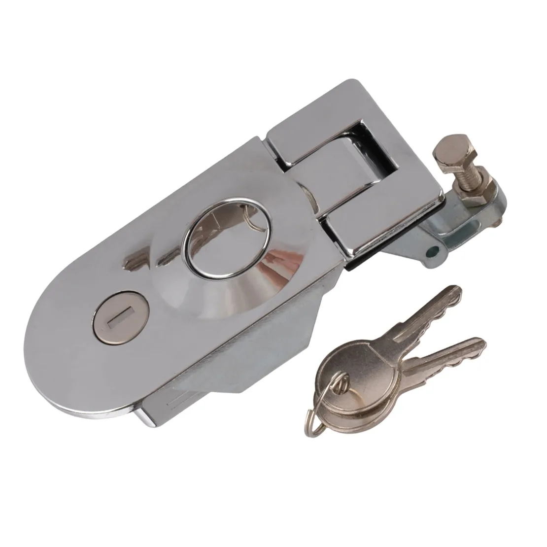 

Хромированный компрессионный замок-защелка для дверей кемперов, прицепов, караванов, ящиков для инструментов, лодок, из цинкового сплава
