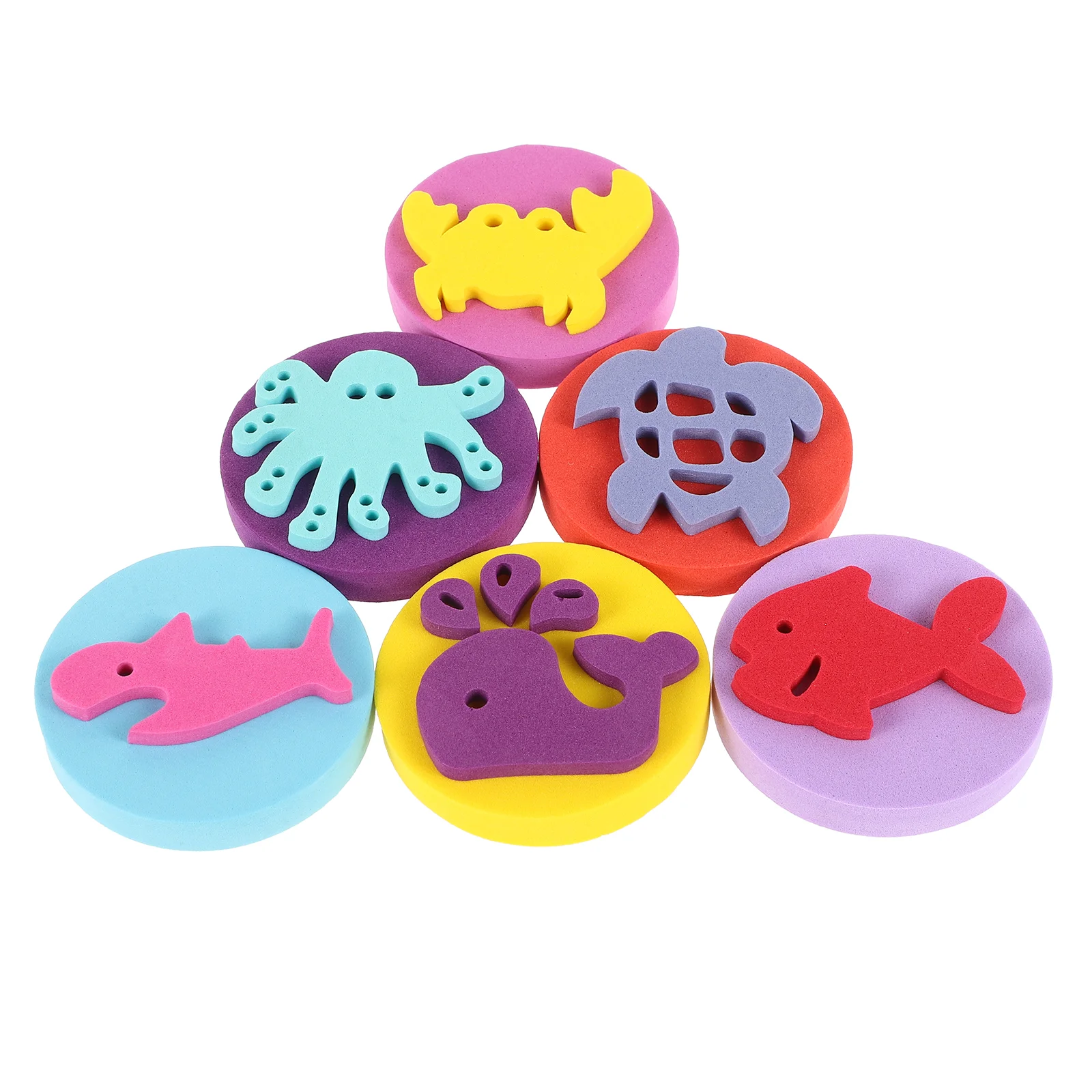 6 Pcs Eva Sponge Seal Kids Suit Stampers for Graffiti Sponges Children Painting Seals Set