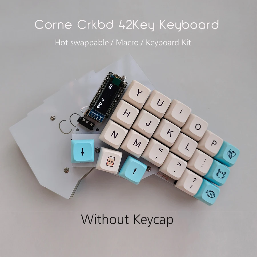 corne 42 kit de teclado sem keycap faca voce mesmo programavel rgb mecanico macro quente swappable controlador teclado split kit 01