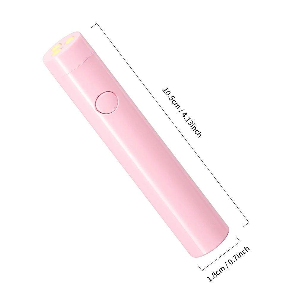 مصباح صغير محمول بالأشعة فوق البنفسجية للأظافر، ضوء مانيكير قابل لإعادة الشحن لعلاج طلاء الأظافر جميع أنواع، معدات العناية بالأظافر العملية المحمولة