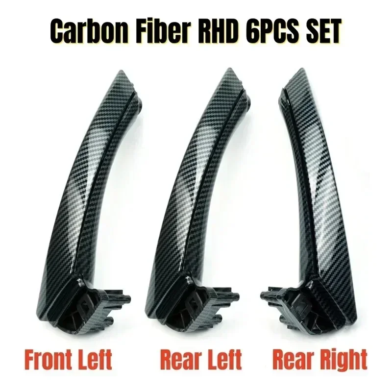 

6PCS Full Set LHD RHD Passenger Interior Door Pull Handle Cover Trim For BMW 3 Series E90 E91 E92 316 318 320 325 328i 2005-2012