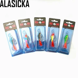 5 Colours Slant Eye Balance Ice Fishing Hook Road Runner Fake Bait 63mm/15g Metal Bait Fake Fish Mini Lead Fish Fitting