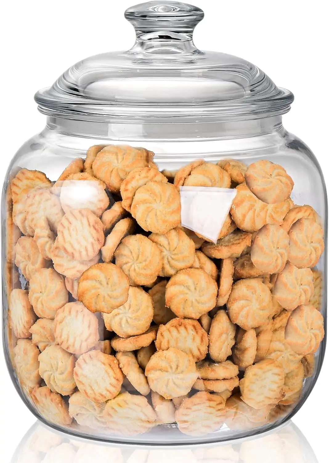 

135oz Acrylic Cookie Jar with Lid, Airtight Candy Jar Unbreakable, Clear Plastic Apothecary Jar with Silicone Sealing Ring fo