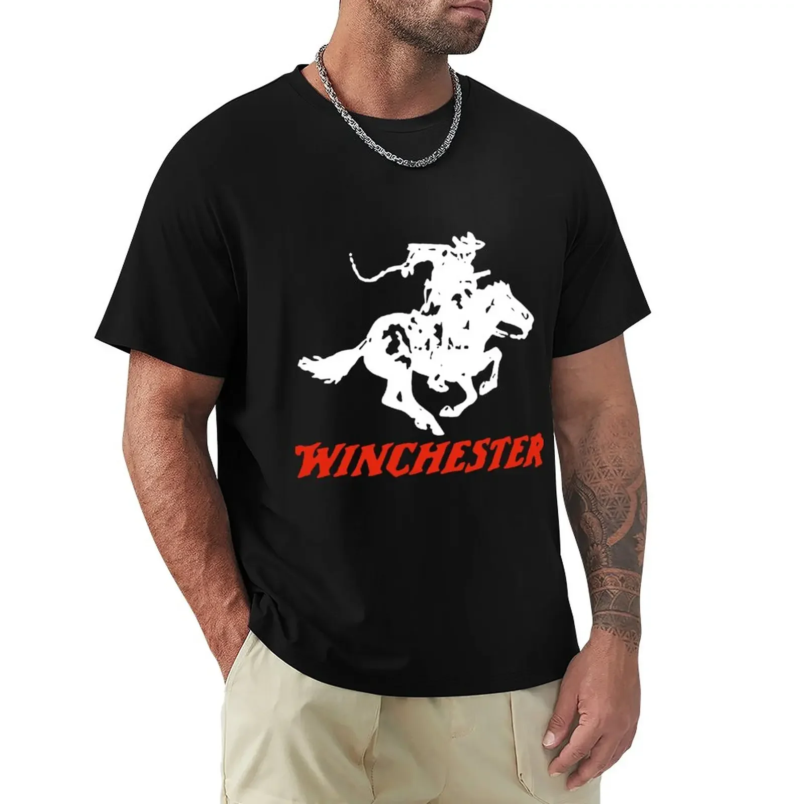 

Neck Men New Winchester Rifle Comes In Many Offensive T-Shirt plus sizes sublime plain men t shirts