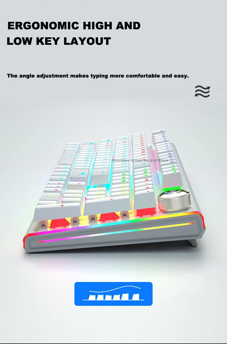 AULA Hot Swap Plug Swappable Custom Macro Programmable Colorful Side Light Mechanical Gaming Full Key Anti-ghosting Keyboard