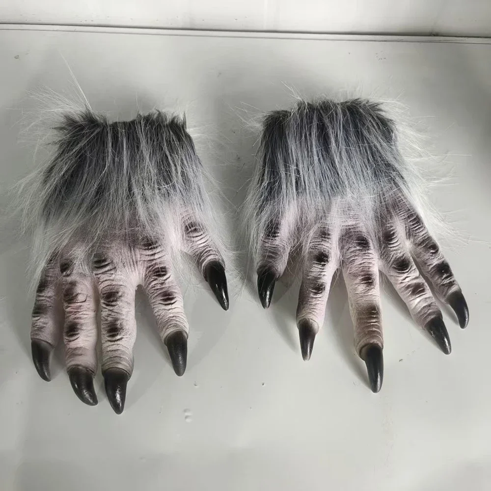 Déguisement Loup-Garou Peluche – Tête, Griffes et Pieds – photo 8