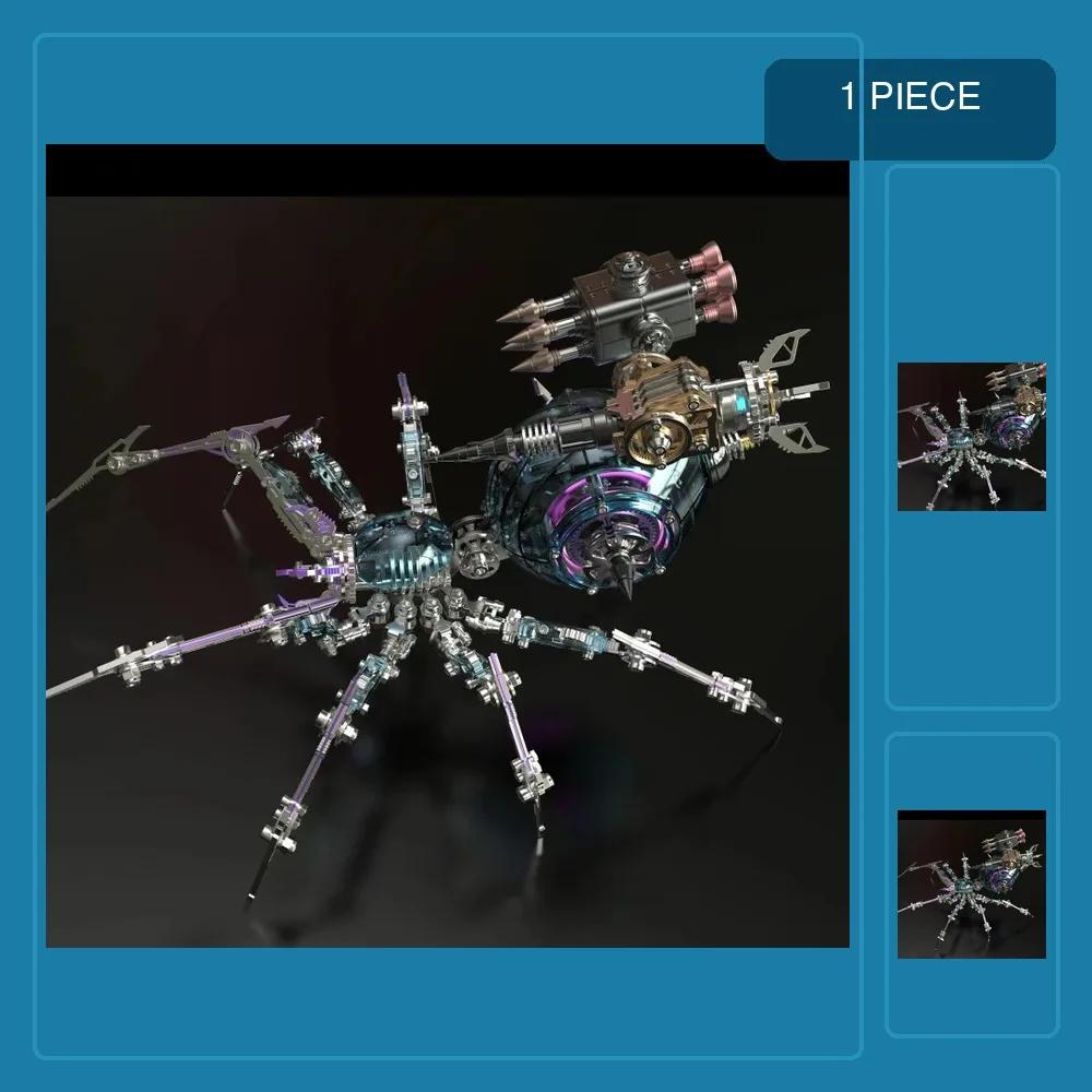 3D Metal Puzzle Spider Assembly Model Toy Diy Mechanical Spider Challenge High Difficulty Assembly Model Special Gift