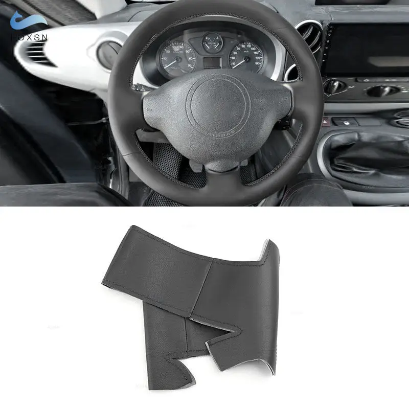 For Citroen Berlingo Jumpy 2009-2016 Toyota Proace 2013-2016 Peugeot 207 Expert Partner Car Steering Wheel Cover Leather Trim