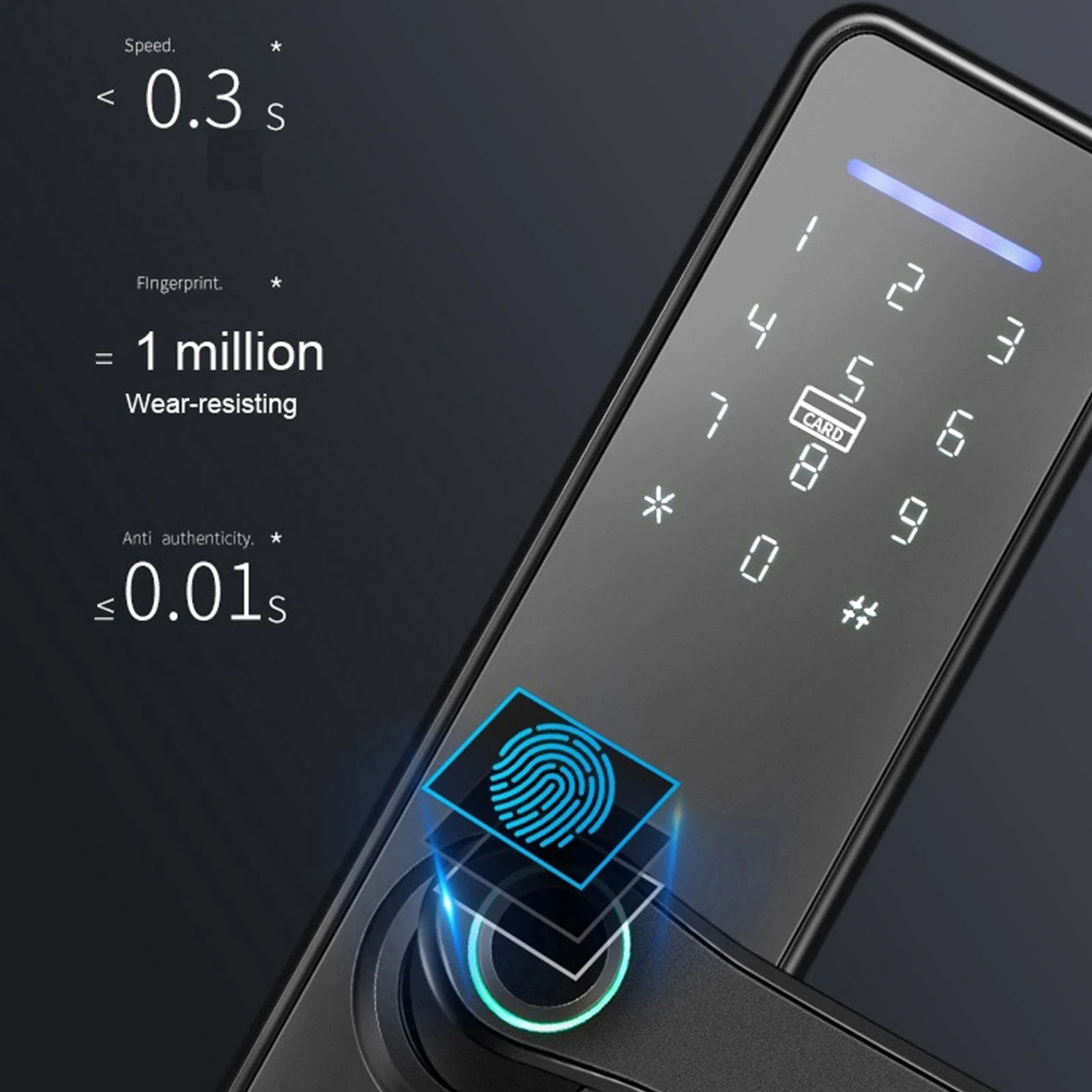 

Smart Wifi Electronic Door Lock Fingerprint Password IC Card Mechanical Keys Unlock for Tuya Home Security Device Wifi Door Lock