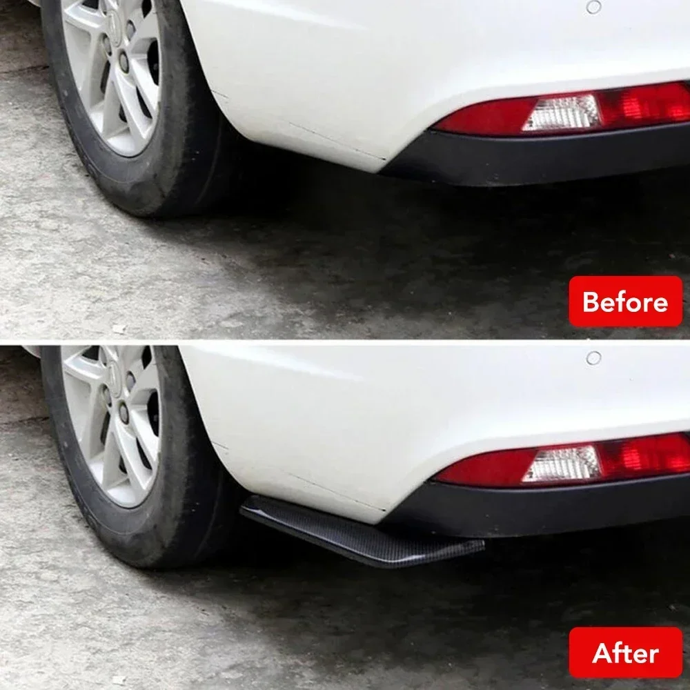 40CM Long Rear Bumper Splitter Universal For Hyundai Genesis Coupe Side Spoiler Canards Diffuser Cover Sticker Car Accessories