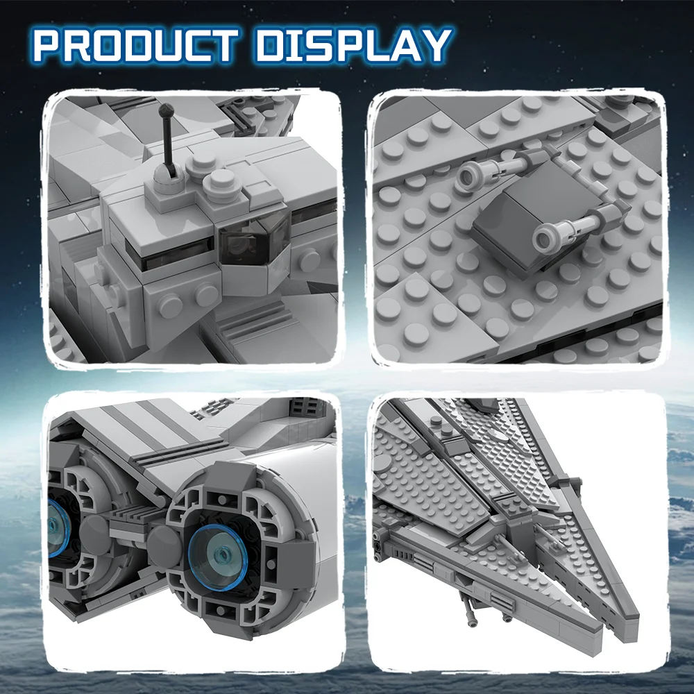 1509 قطعة حرب الفضاء MOC المدمرة من الدرجة الأولى المركبة الفضائية اللبنات الجمهورية الإمبراطورية هجوم سفينة الفضاء لعبة مجسمة طفل هدية