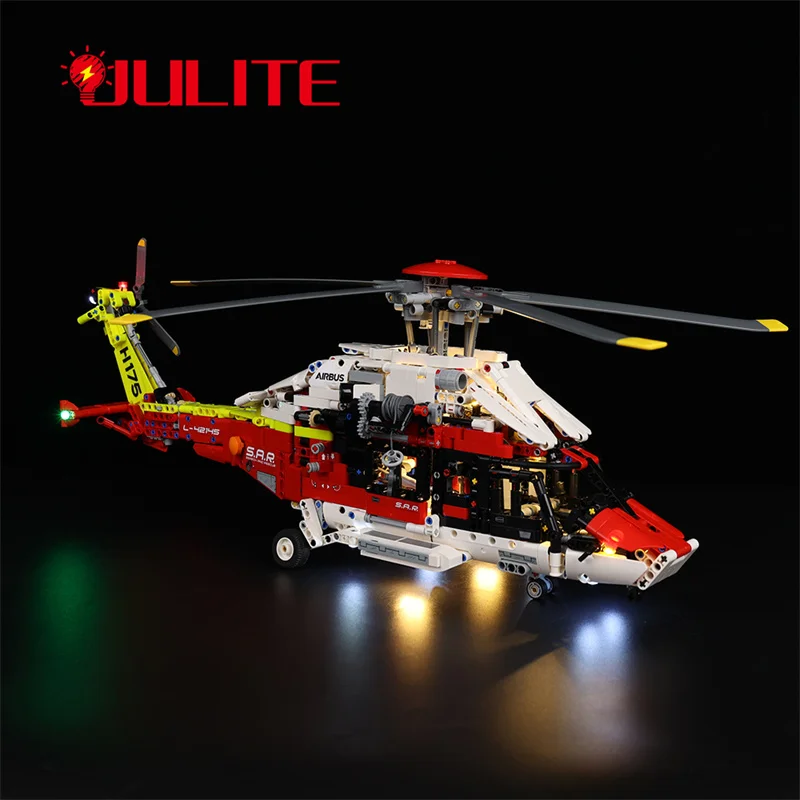 Kit de luz led bloco de construção para técnica 42145 airbus h175 resgate helicóptero (para não incluir o modelo) iluminação led acessórios diy