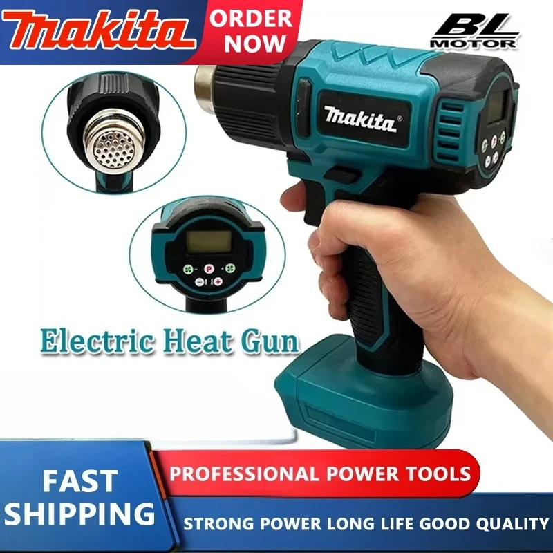 

Makita 18V 550 ° Беспроводной ручной термофен с контролем температуры, LED-дисплеем и функцией пайки