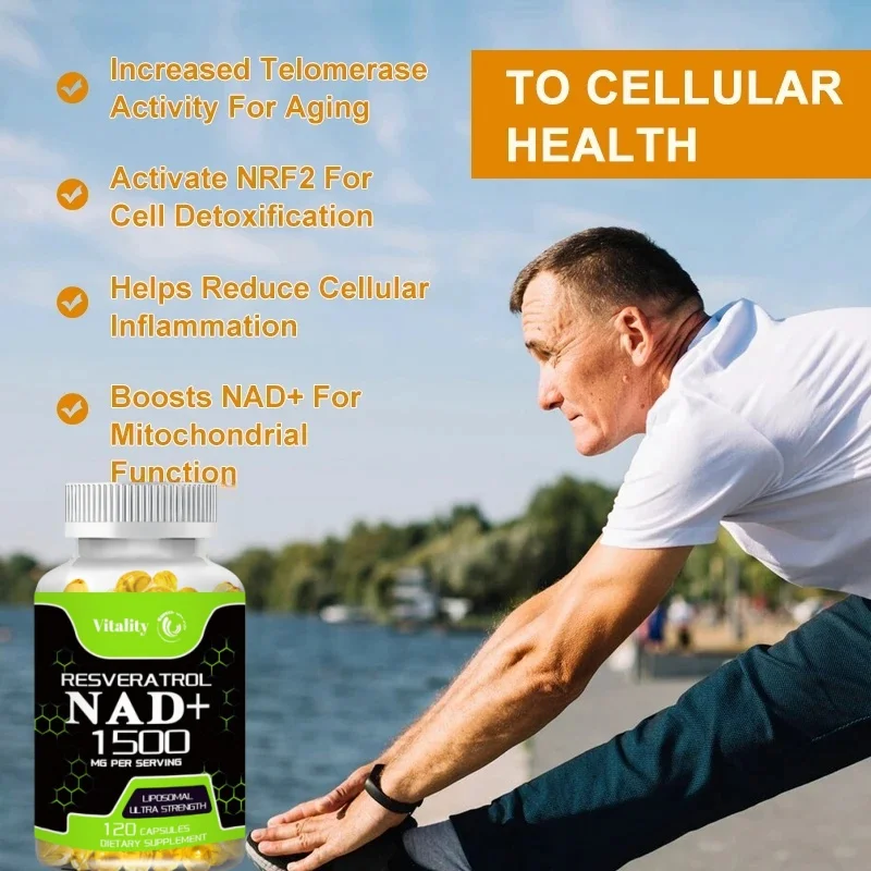 Vitality NAD Natural Energy Supplements, Anti-Aging e Saúde Celular, Fortalece o Sistema Imunológico