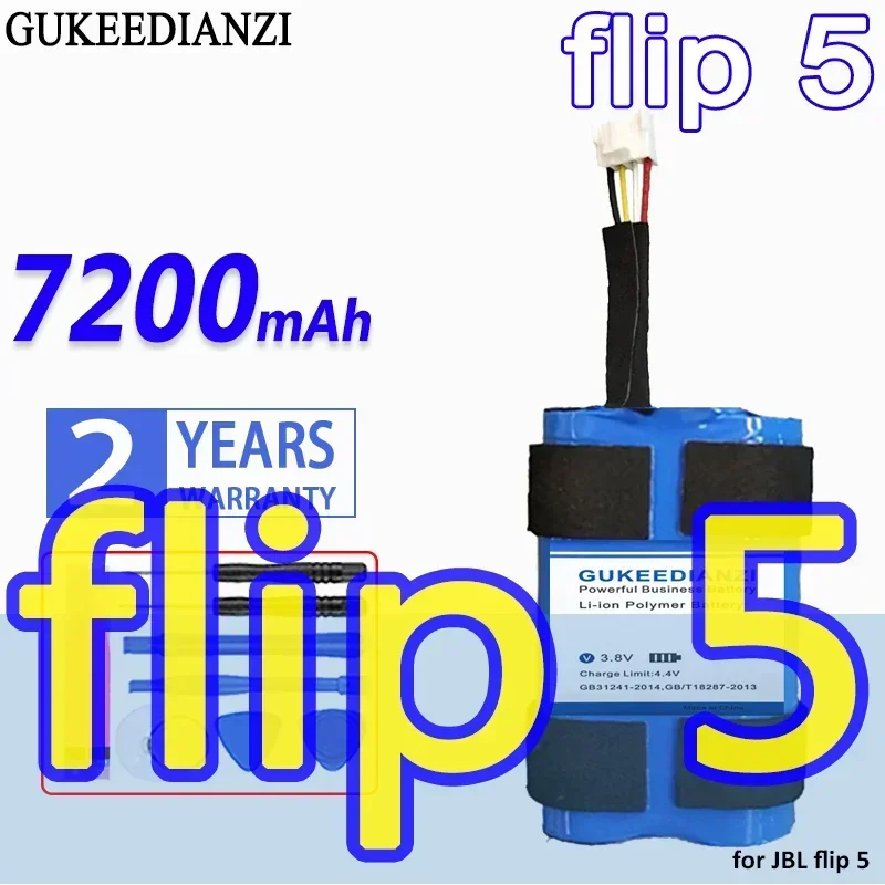 

For Jbl Flip 5 flip5 Speaker Battery 7200mAh Premium Replacement Long-Lasting