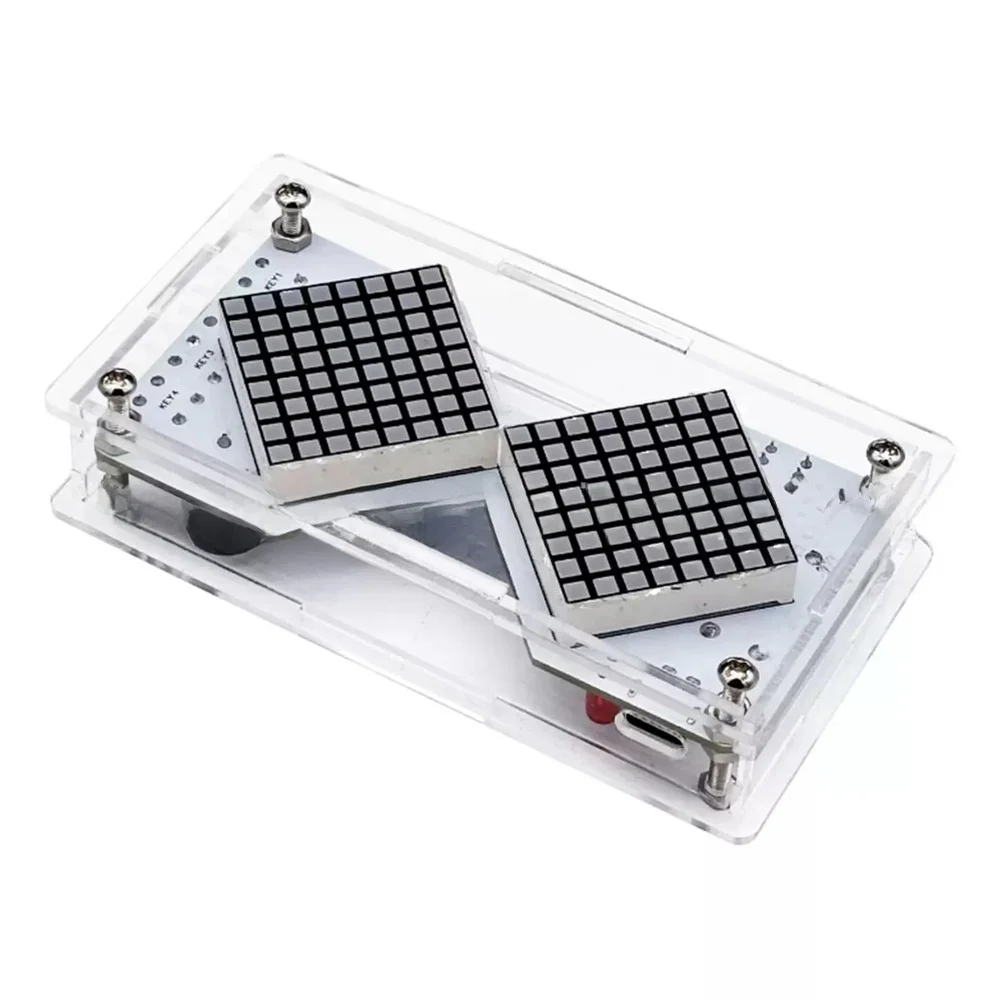 DIY Gravity Sensing Hourglass Kit with LED For matrix Display Timer Adjustable 01-99 Minutes Brightness Control and USB Charging