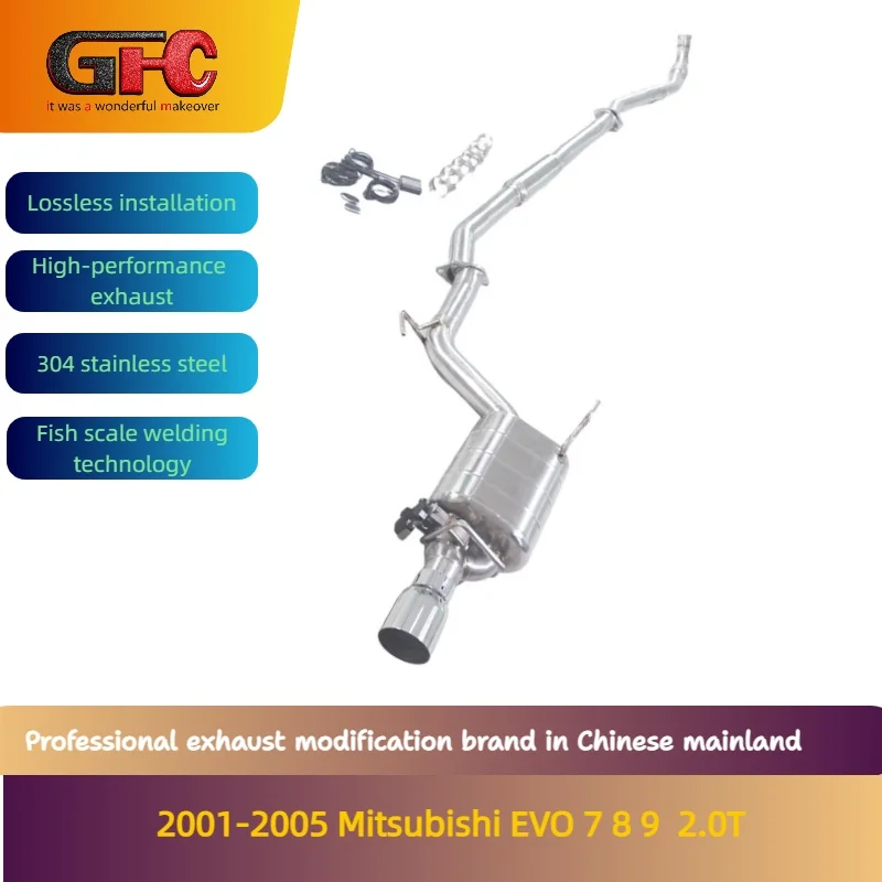 

GFC brand for the Mitsubishi EVO 2.0T Catback high-performance variable valve exhaust with mufflers and tips