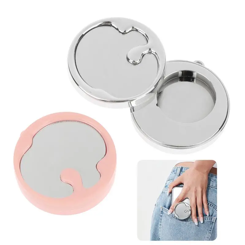 New 1 Set Round Single Grid Magnetic Plate Empty Eyeshadow Box Replacement For Eyeshadow Distribution & Lipstick Sample Storage