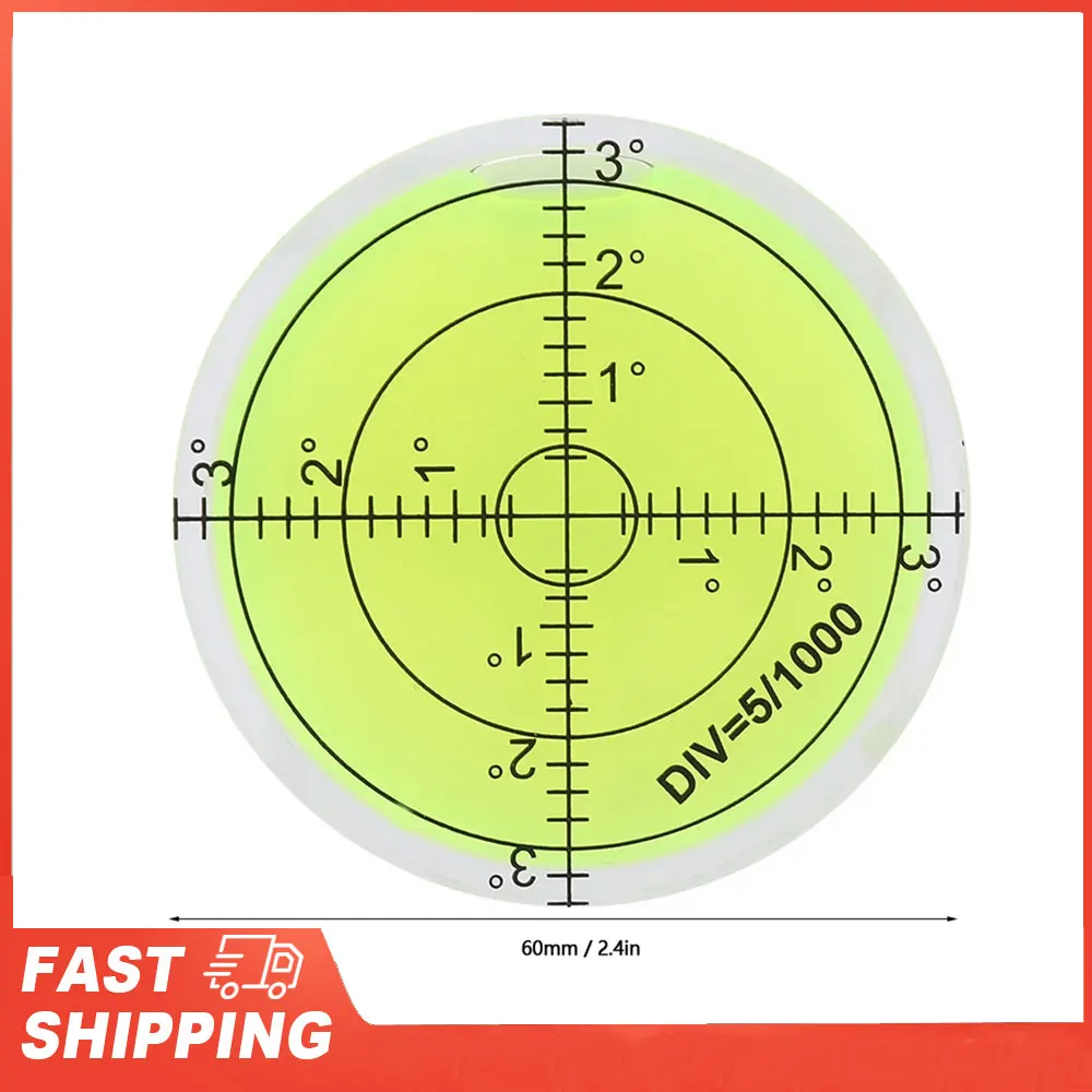 Small Level Bubble 60mm Diameter Measuring Tool Round Level Bubble with Scale for Camera  Balance Round Bubble Level