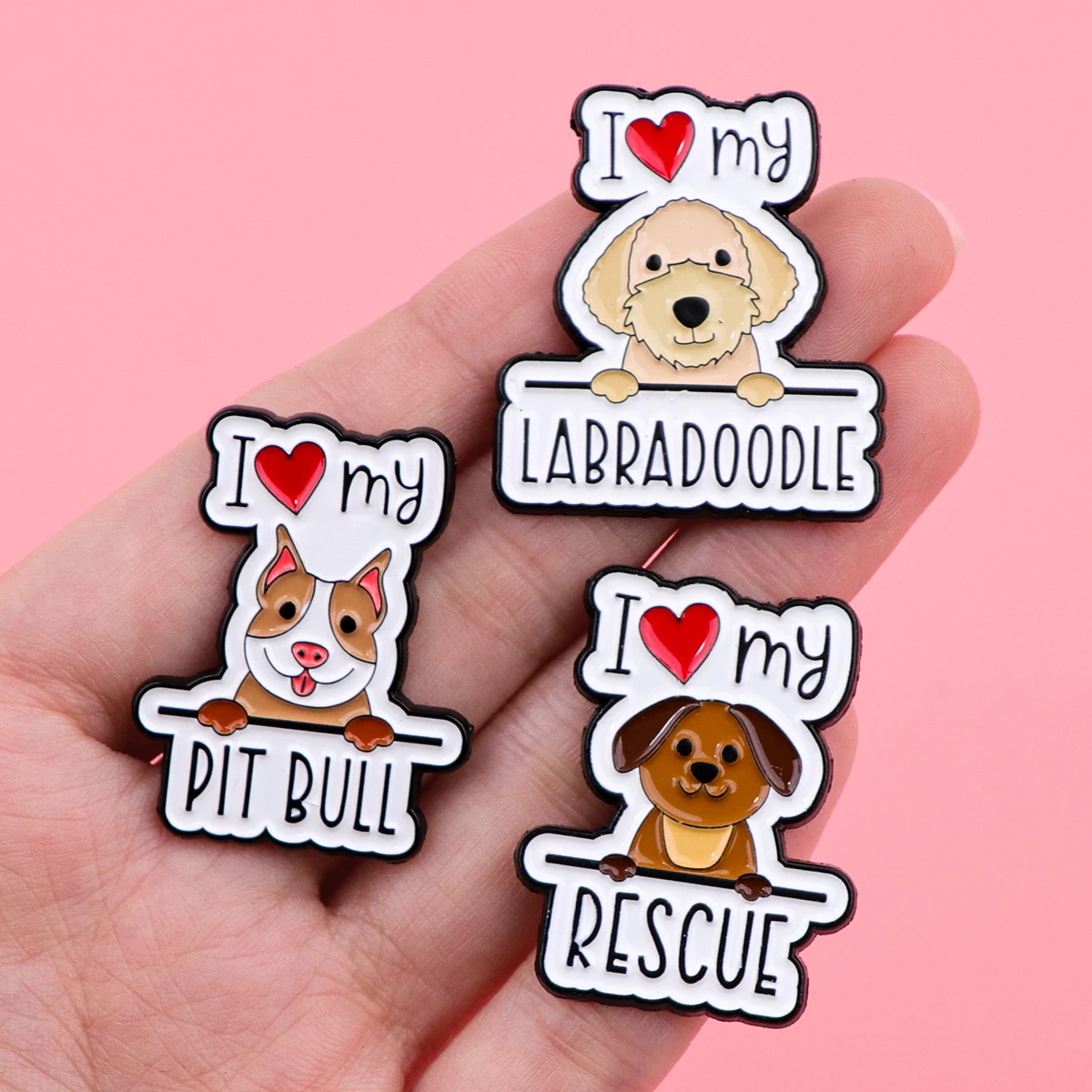 Cute Dogs Enamel Pin Cartoon Brooch Pines Lapel Pins Badge on Backpack Clothing Accessories Animal Jewelry Pet Lover Gifts