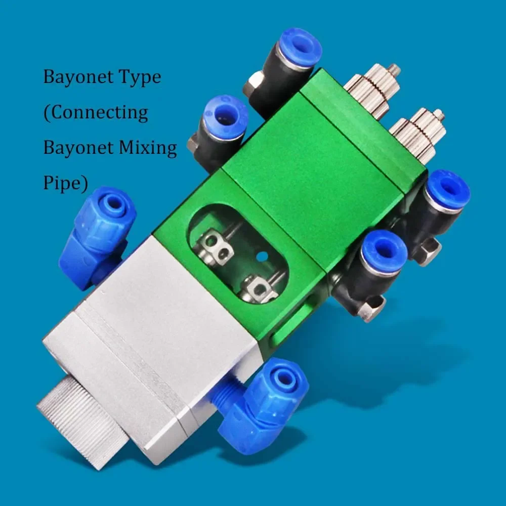 Back Suction  Dual Liquid Dispensing Valve Output Fine Adjustment of Two Component Glue Ratio is Optional