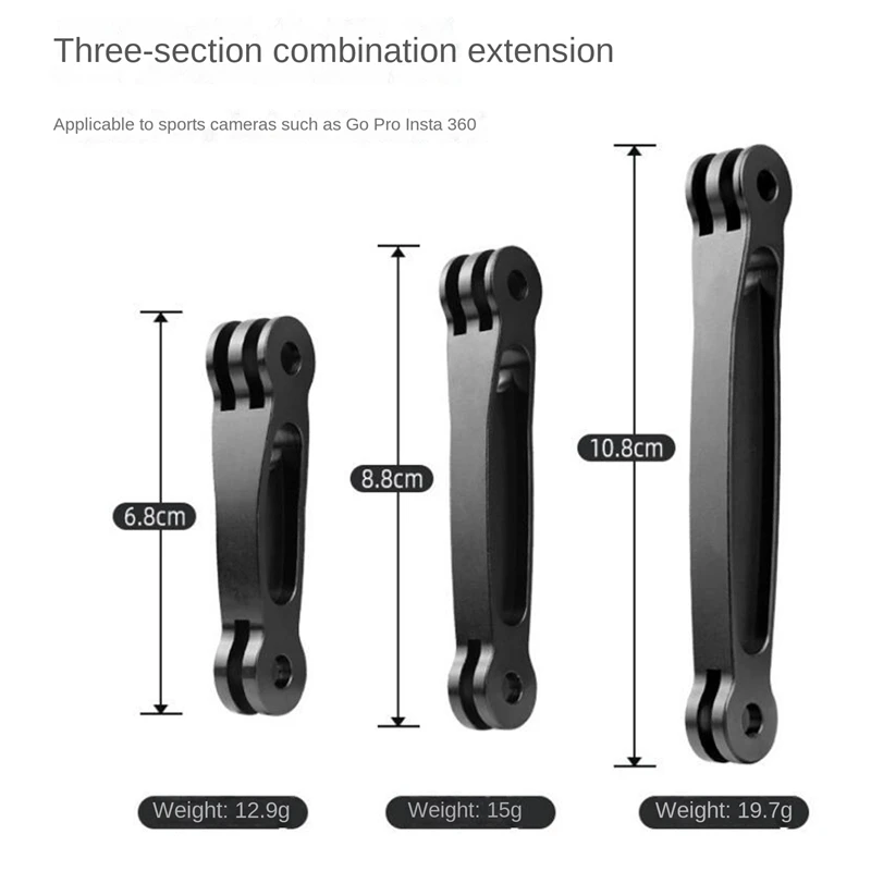 Suporte de poste de extensão MAX 3 em 1 preto para suporte de extensão de câmera Gopro11/10 DJI
