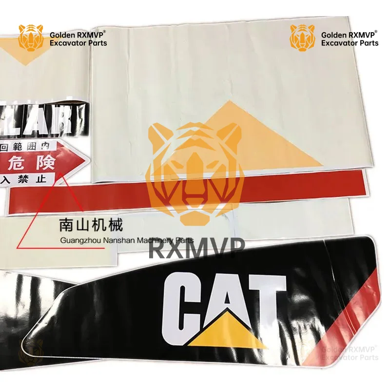 Excavator For Caterpillar cat e312d 313d 320d 323d 324d 329d 330d 336d Full Car Sticker Color Strips