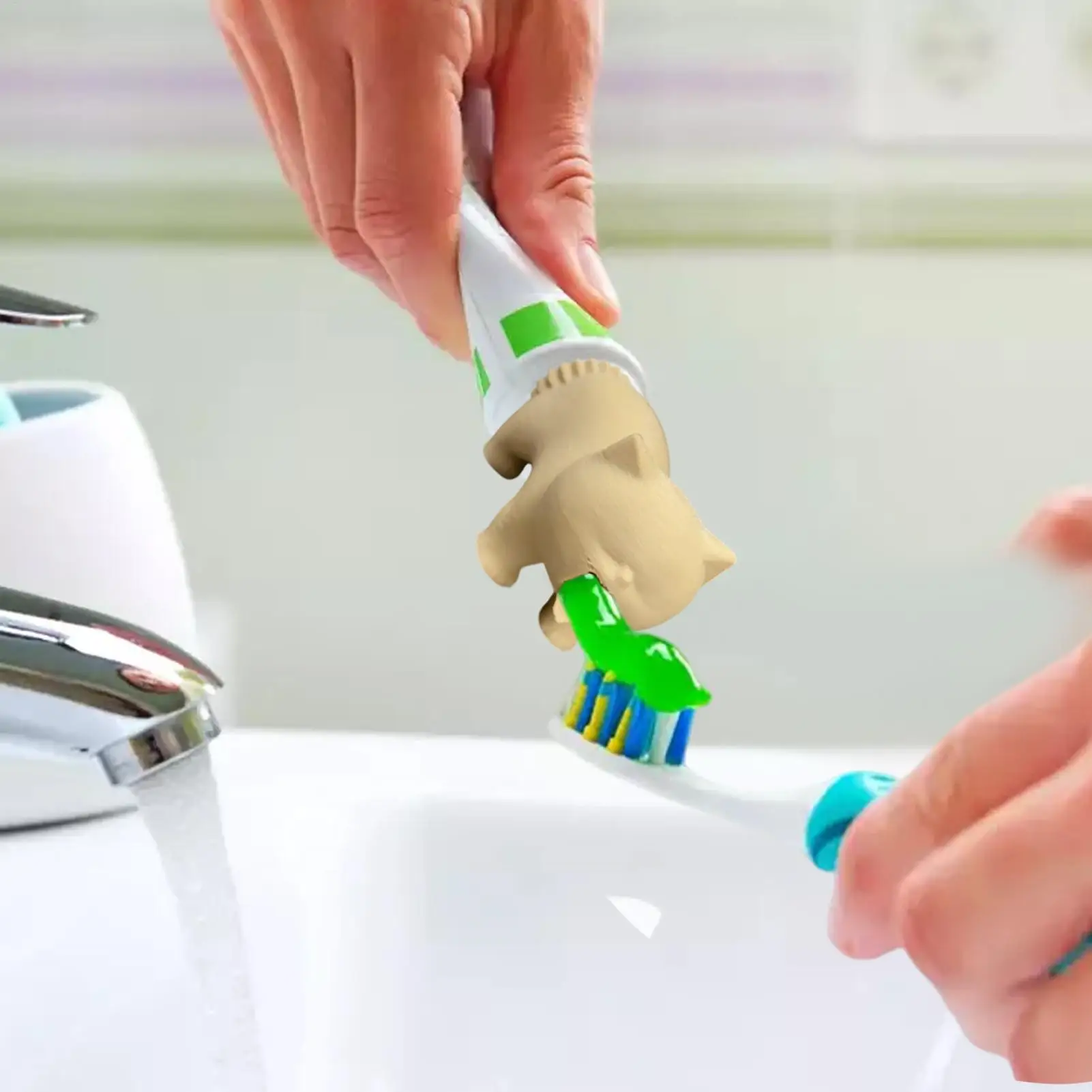 Колпачки для зубной пасты, соковыжималка для зубной пасты с кошками, милые топперы для зубной пасты для ванной комнаты, душа, детского общежития, домашняя столешница с животными